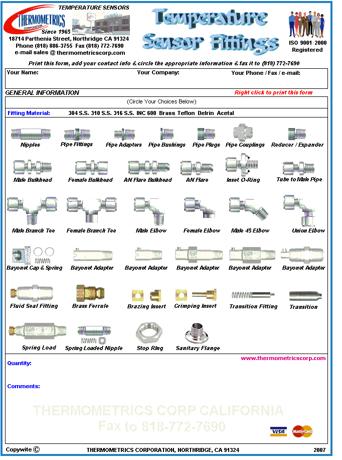 rtd wire order form